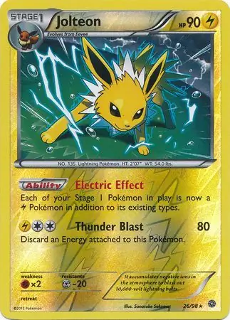 26/98 Jolteon AOR Rare Holo Reverse Holo