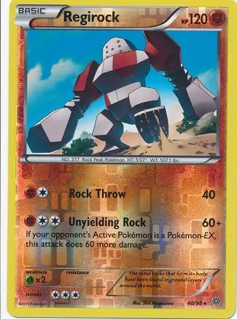 40/98 Regirock AOR Rare Reverse Holo