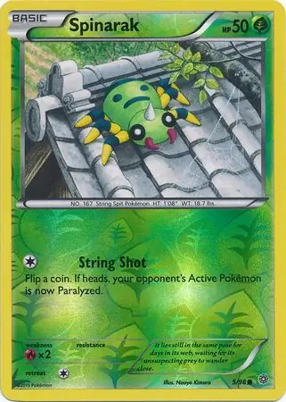 5/98 Spinarak AOR Common Reverse Holo