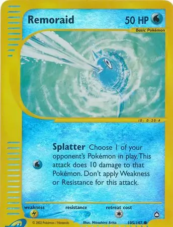 105/147 Remoraid AQ Common Reverse Holo