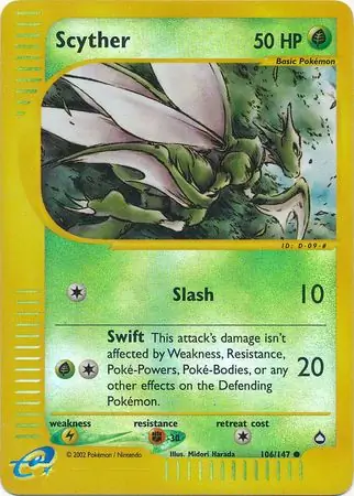 106/147 Scyther AQ Common Reverse Holo