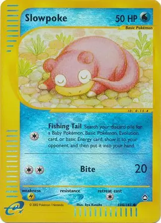 108/147 Slowpoke AQ Common Reverse Holo