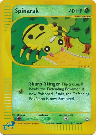 111/147 Spinarak AQ Common Reverse Holo