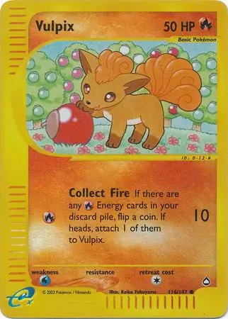 116/147 Vulpix AQ Common Reverse Holo