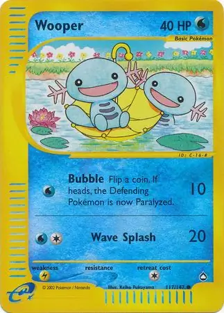 117/147 Wooper AQ Common Reverse Holo