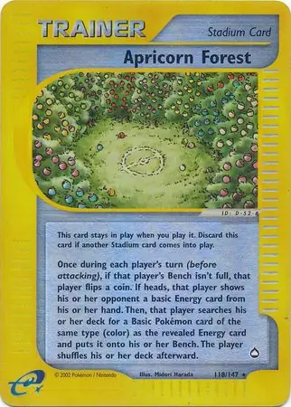 118/147 Apricorn Forest AQ Rare Reverse Holo