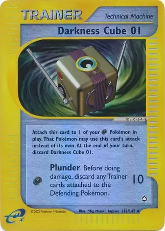 119/147 Darkness Cube 01 AQ Uncommon Reverse Holo
