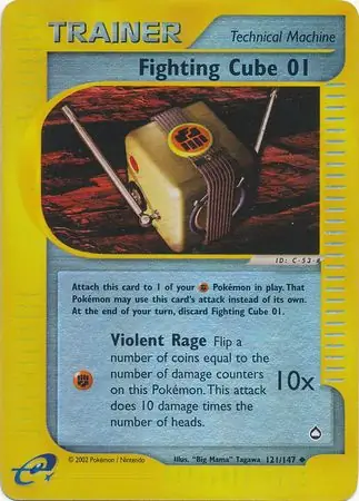 121/147 Fighting Cube 01 AQ Uncommon Reverse Holo