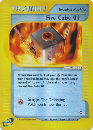 122/147 Fire Cube 01 AQ Uncommon Reverse Holo