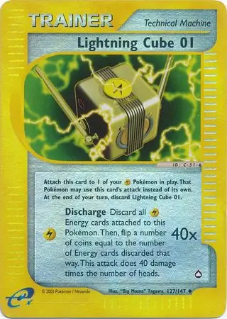 127/147 Lightning Cube 01 AQ Uncommon Reverse Holo