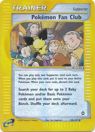 130/147 Pokémon Fan Club AQ Uncommon Reverse Holo