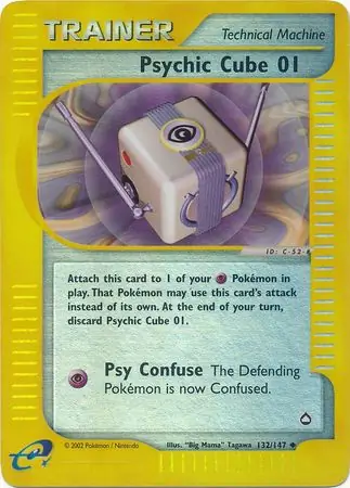 132/147 Psychic Cube 01 AQ Uncommon Reverse Holo