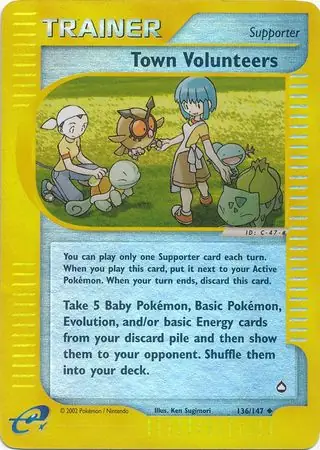 136/147 Town Volunteers AQ Uncommon Reverse Holo