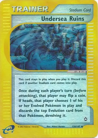 138/147 Undersea Ruins AQ Uncommon Reverse Holo