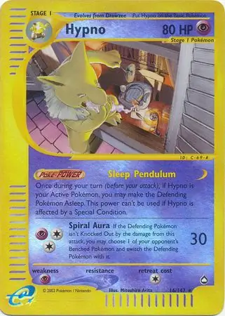 16/147 Hypno AQ Rare Reverse Holo