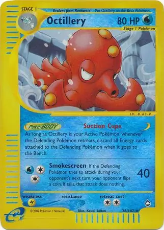 26/147 Octillery AQ Rare Reverse Holo