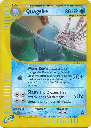30/147 Quagsire AQ Rare Reverse Holo