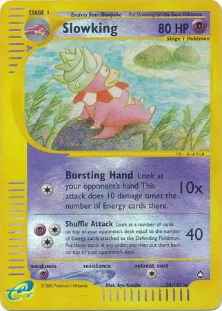 34/147 Slowking AQ Rare Reverse Holo