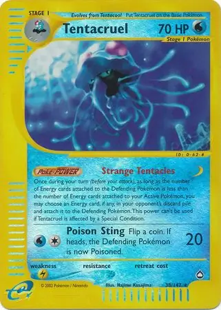 38/147 Tentacruel AQ Rare Reverse Holo
