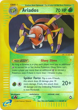 3/147 Ariados AQ Rare Reverse Holo