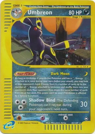 41/147 Umbreon AQ Rare Reverse Holo