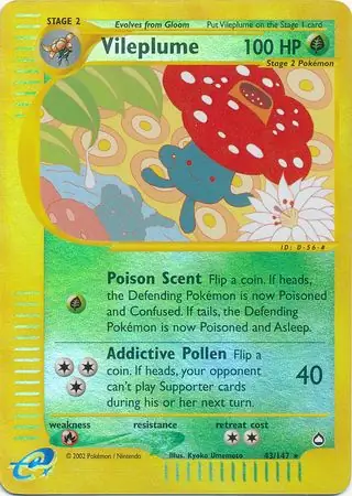 43/147 Vileplume AQ Rare Reverse Holo