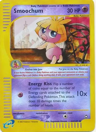 61/147 Smoochum AQ Uncommon Reverse Holo