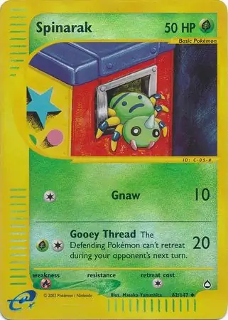 62/147 Spinarak AQ Uncommon Reverse Holo