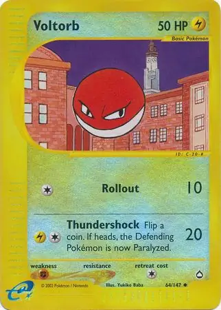 64/147 Voltorb AQ Uncommon Reverse Holo