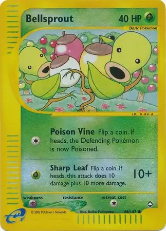 68/147 Bellsprout AQ Common Reverse Holo