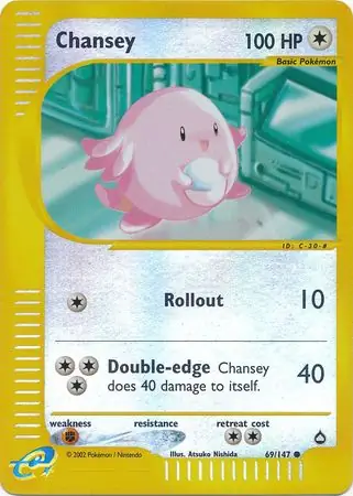 69/147 Chansey AQ Common Reverse Holo