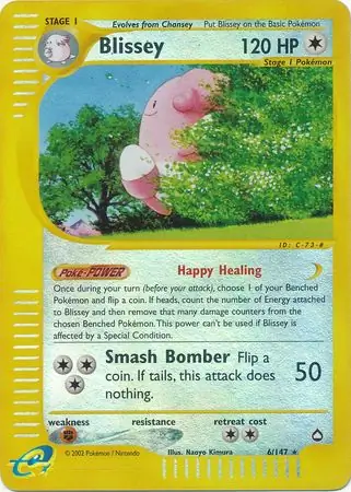6/147 Blissey AQ Rare Reverse Holo