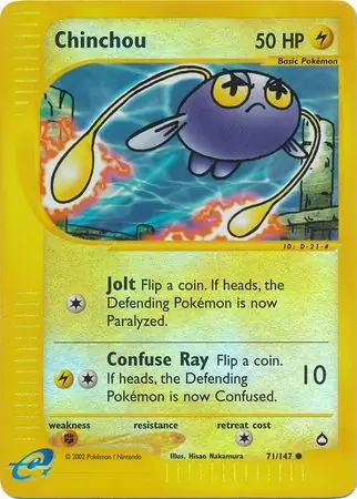 71/147 Chinchou AQ Common Reverse Holo