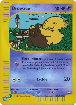 74a/147 Drowzee AQ Common Reverse Holo