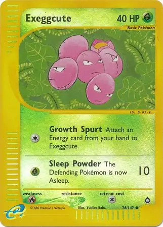 76/147 Exeggcute AQ Common Reverse Holo