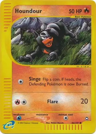 86/147 Houndour AQ Common Reverse Holo