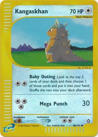 88/147 Kangaskhan AQ Common Reverse Holo