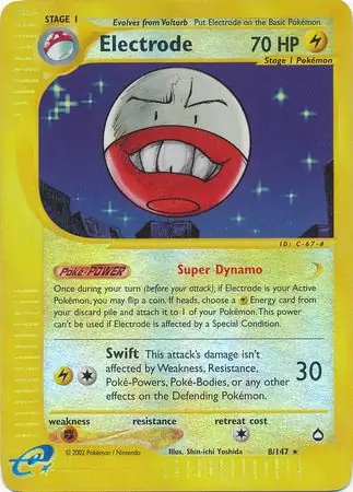 8/147 Electrode AQ Rare Reverse Holo