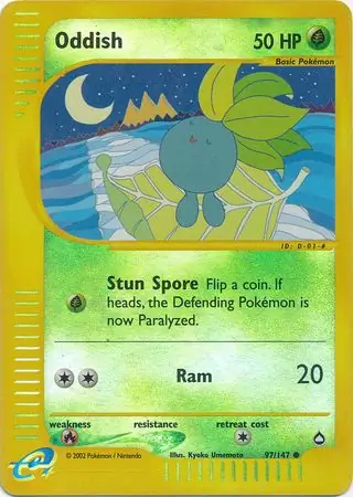97/147 Oddish AQ Common Reverse Holo