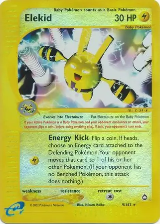 9/147 Elekid AQ Rare Reverse Holo