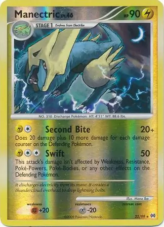 22/99 Manectric AR Rare Reverse Holo