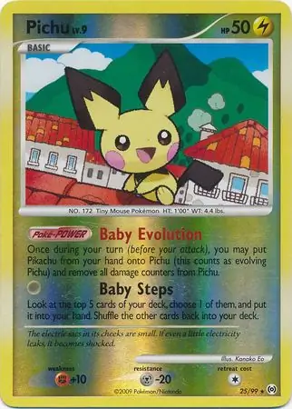 25/99 Pichu AR Rare Reverse Holo