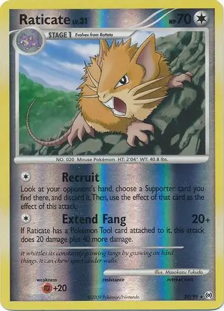 29/99 Raticate AR Rare Reverse Holo