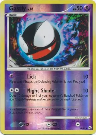 36/99 Gastly AR Uncommon Reverse Holo