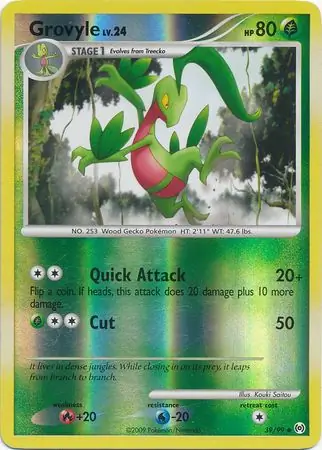 39/99 Grovyle AR Uncommon Reverse Holo