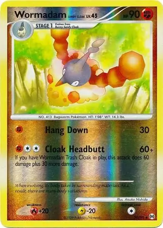 50/99 Wormadam Sandy Cloak AR Uncommon Reverse Holo