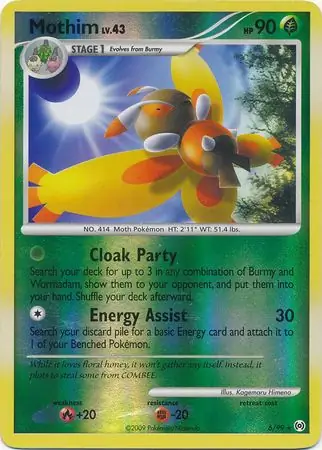 6/99 Mothim AR Rare Holo Reverse Holo
