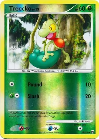 79/99 Treecko AR Common Reverse Holo