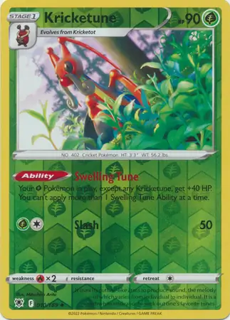 010/189 Kricketune ASR Uncommon Reverse Holo