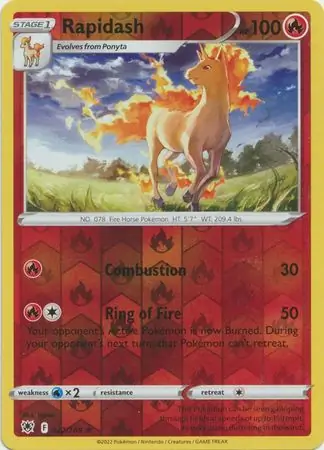 022/189 Rapidash ASR Rare Reverse Holo
